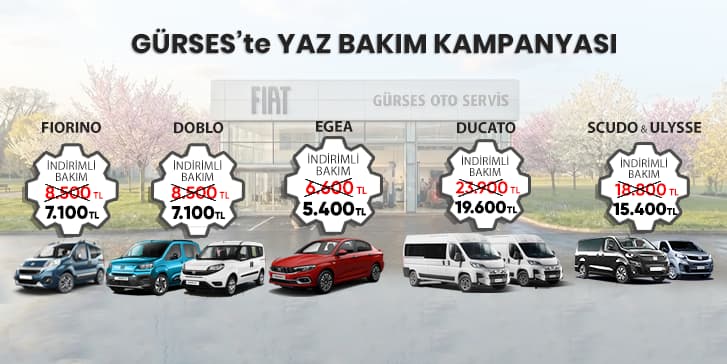5.100 TL'den başlayan yaz bakım fırsatları Gürses'te!